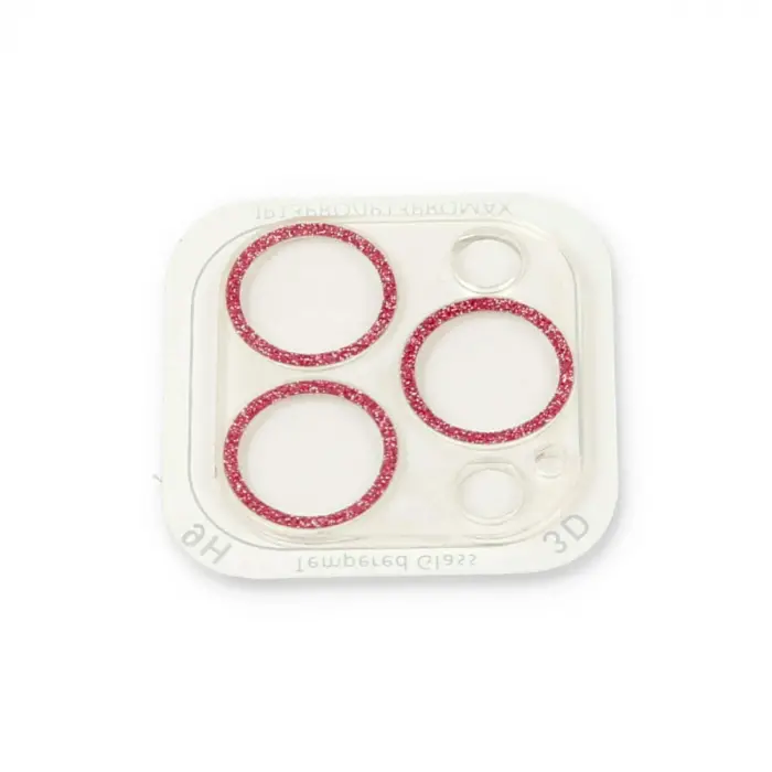 Apple İphone 13 Pro Max Shine Kamera Lens Koruma Cam - Pembe