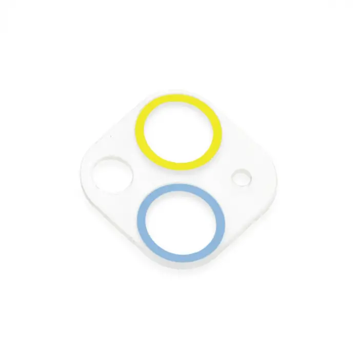 Apple İphone 13 Renkli Kamera Lens Koruma Cam - Sarı-mavi