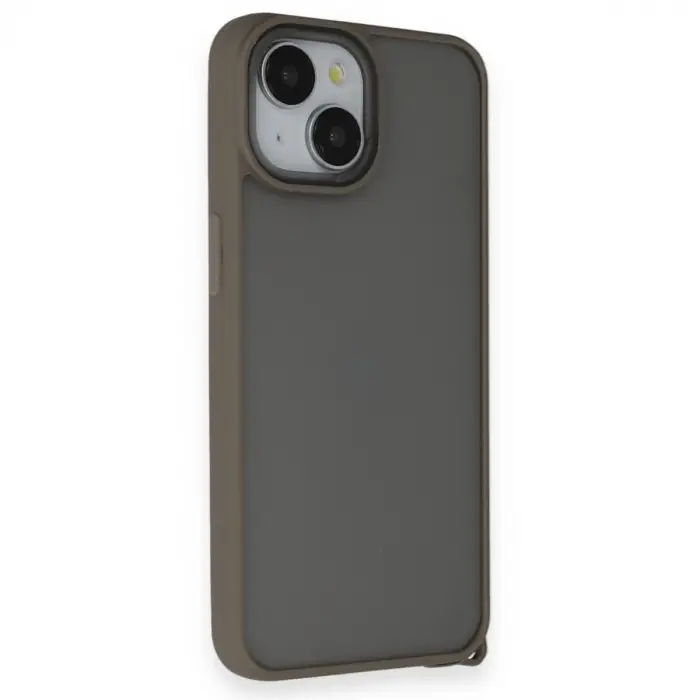 Apple İphone 14 Kılıf Elegant Kapak - Titan Gri