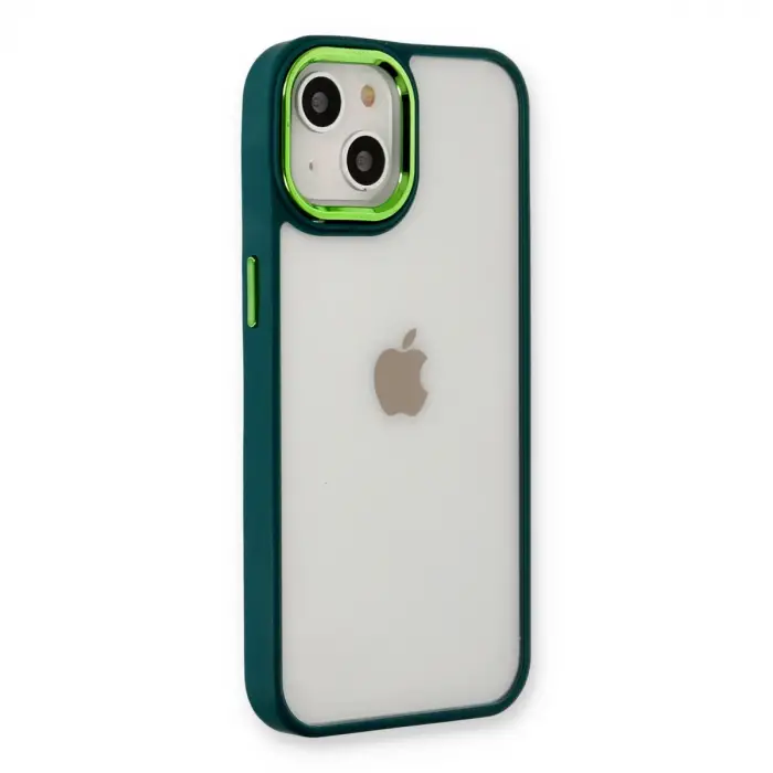 Apple İphone 14 Plus Kılıf Dora Kapak - Haki Yeşil