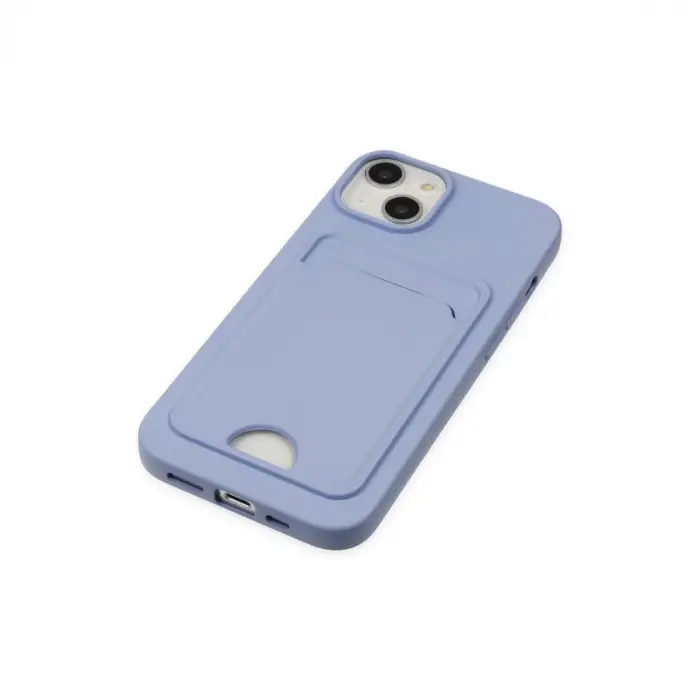 Apple İphone 14 Plus Kılıf Kelvin Kartvizitli Silikon - Lila