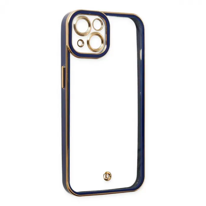 Apple İphone 14 Plus Kılıf Liva Lens Silikon - Mavi