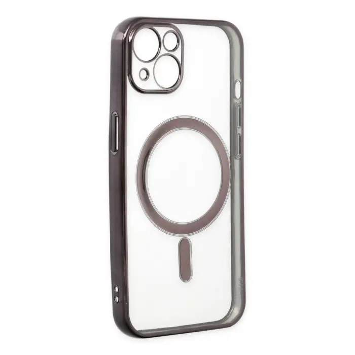 Apple İphone 14 Plus Kılıf Magneticsafe Lazer Silikon - Siyah