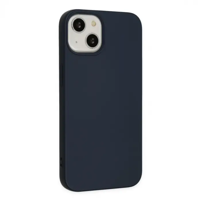 Apple İphone 14 Plus Kılıf Nano İçi Kadife Silikon - Lacivert