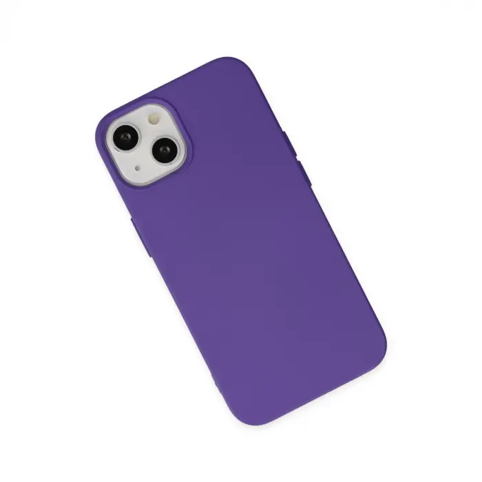 Apple İphone 14 Plus Kılıf Nano İçi Kadife Silikon - Mor