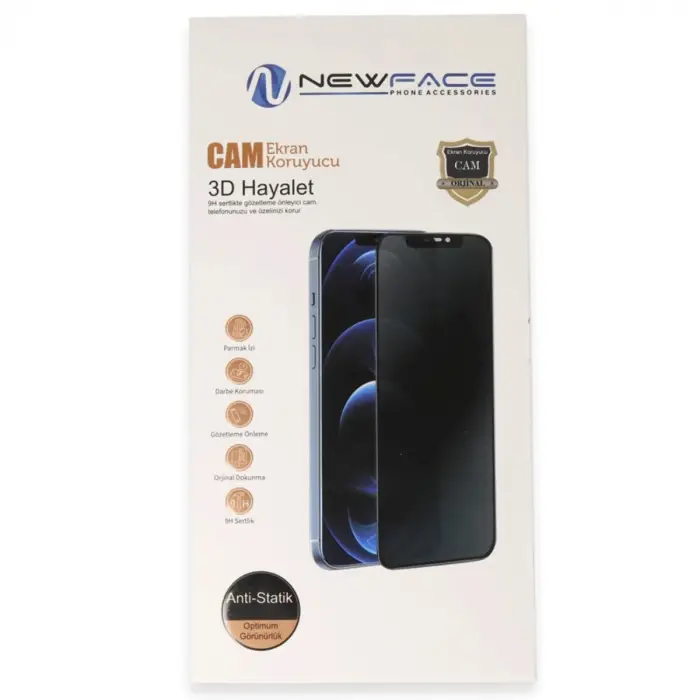Apple İphone 14 Pro 3d Antistatik Hayalet Cam Ekran Koruyucu