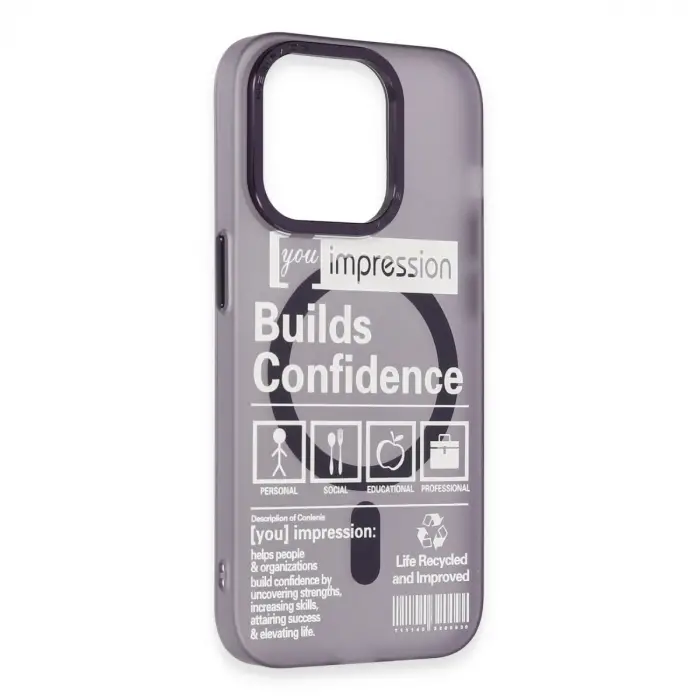 Apple İphone 14 Pro Kılıf Apollo Magneticsafe Desenli Kapak - Apollo Mor - 6