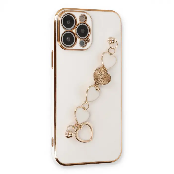 Apple İphone 14 Pro Kılıf Esila Silikon - Beyaz