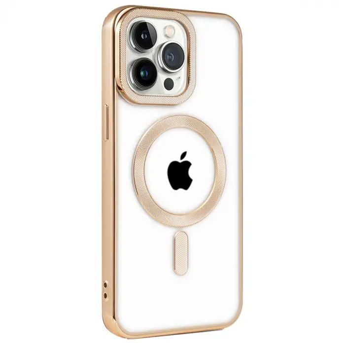Apple İphone 14 Pro Kılıf Kronos Magsafe Kapak - Gold