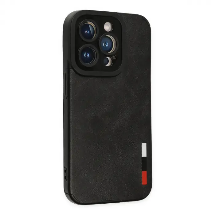 Apple İphone 14 Pro Kılıf Loop Deri Silikon - Siyah