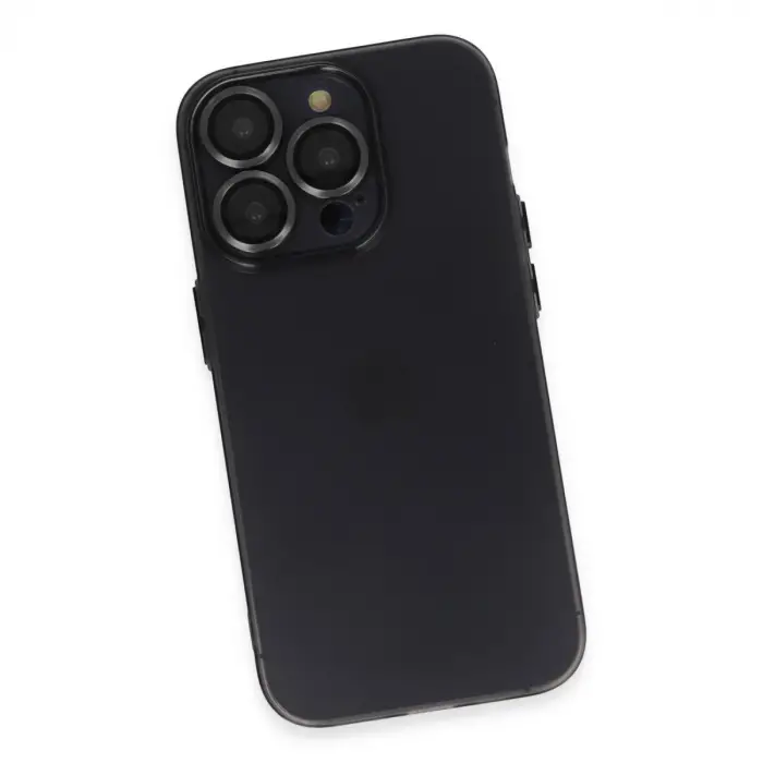 Apple İphone 14 Pro Kılıf Luko Lens Silikon - Siyah