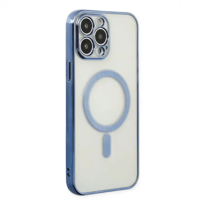 Apple İphone 14 Pro Kılıf Magneticsafe Lazer Silikon - Sierra Blue