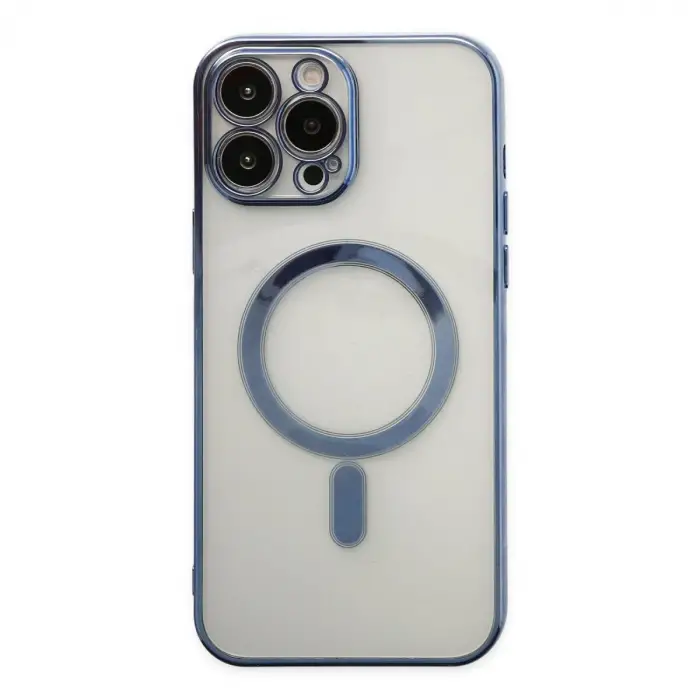 Apple İphone 14 Pro Kılıf Magneticsafe Lazer Silikon - Sierra Blue