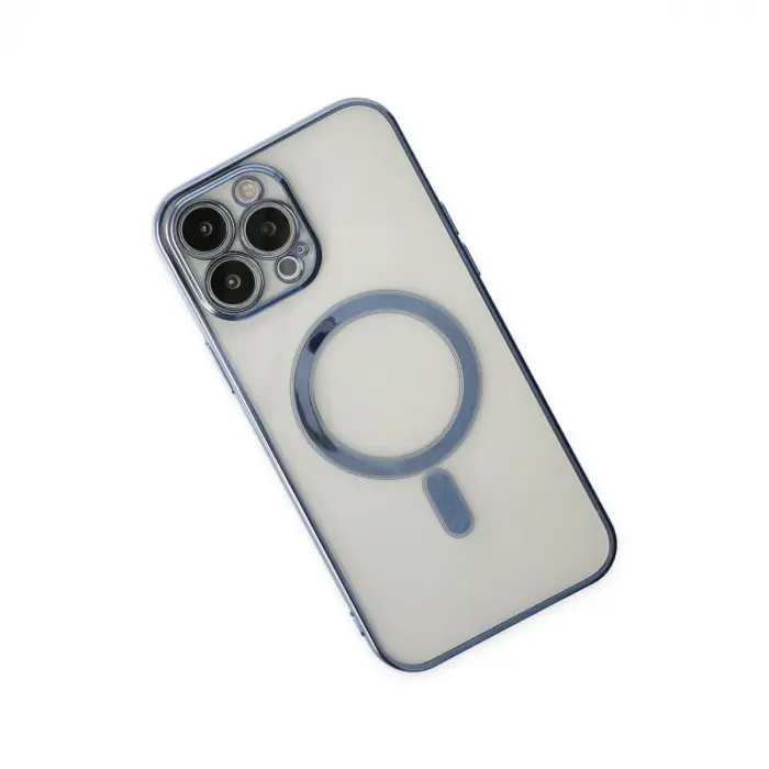 Apple İphone 14 Pro Kılıf Magneticsafe Lazer Silikon - Sierra Blue