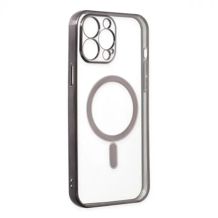 Apple İphone 14 Pro Kılıf Magneticsafe Lazer Silikon - Siyah