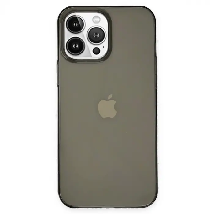 Apple İphone 14 Pro Kılıf Pc Sert Şeffaf Kapak - Siyah