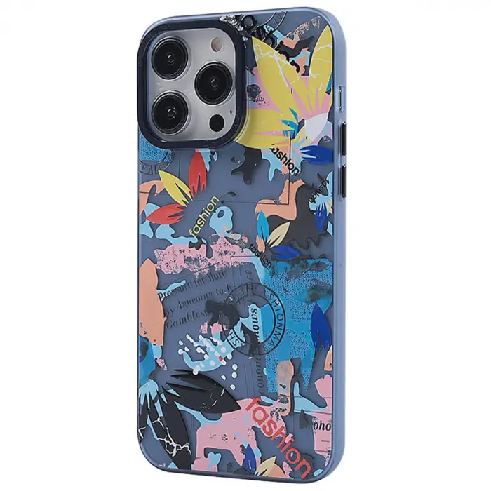 Apple İphone 14 Pro Kılıf Prada Desenli Kapak - Prada Pembe - 1