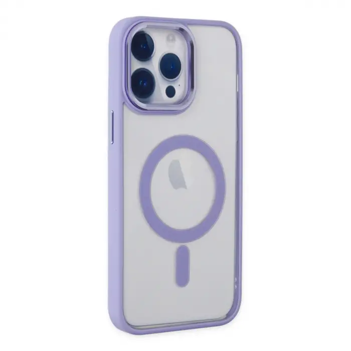 Apple İphone 14 Pro Kılıf Room Magneticsafe Silikon - Lila