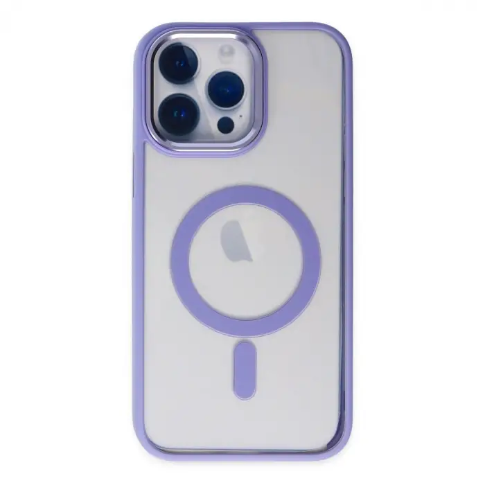 Apple İphone 14 Pro Kılıf Room Magneticsafe Silikon - Lila