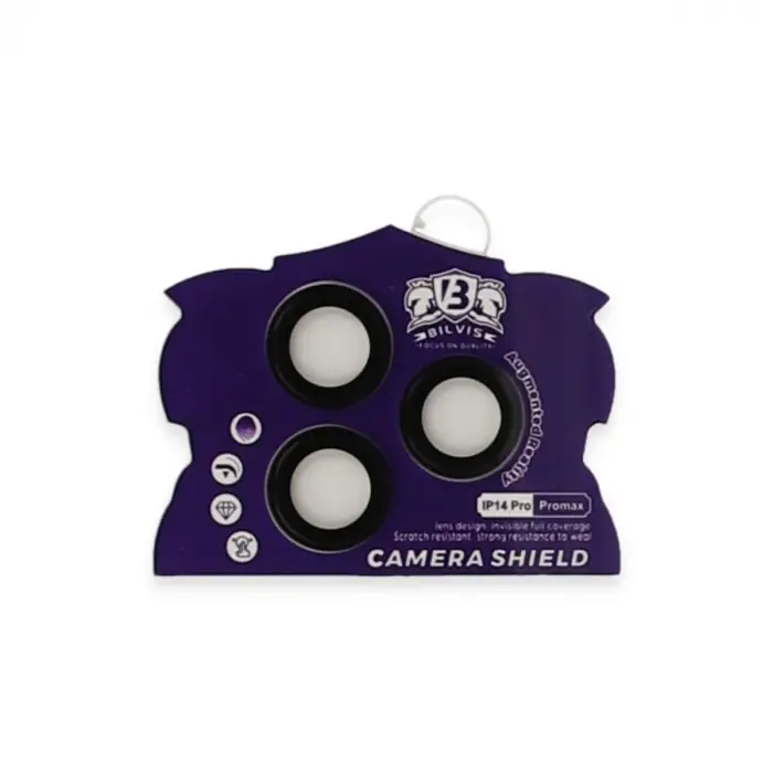 Apple İphone 14 Pro Max Bilvis Titan Kamera Lens - Siyah