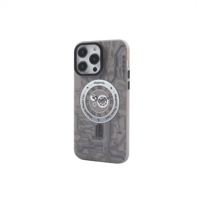 Apple İphone 14 Pro Max Kılıf Apollo Magneticsafe Desenli Kapak - Apollo Siyah - 1