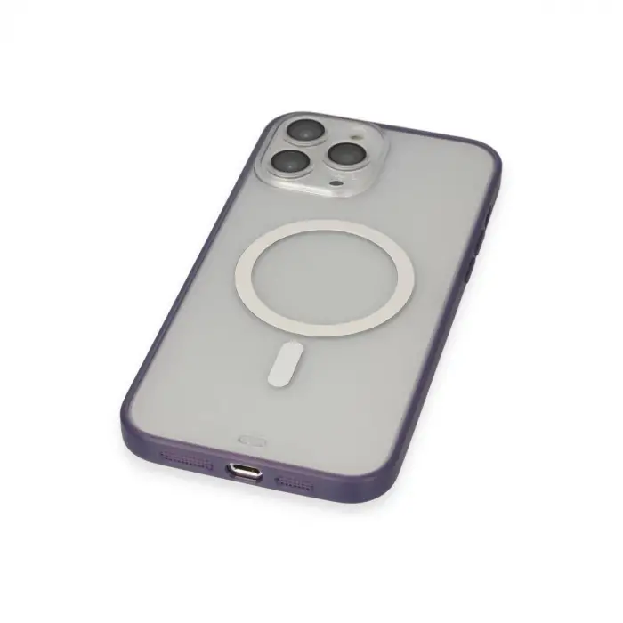 Apple İphone 14 Pro Max Kılıf Grand Magneticsafe Kapak - Mor