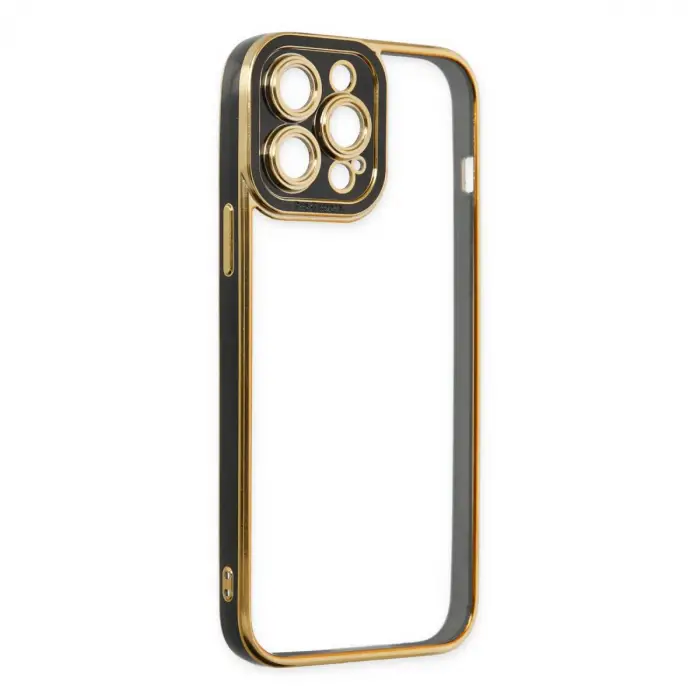 Apple İphone 14 Pro Max Kılıf Liva Lens Silikon - Siyah