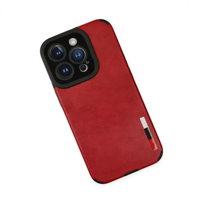 Apple İphone 14 Pro Max Kılıf Loop Deri Silikon - Kırmızı