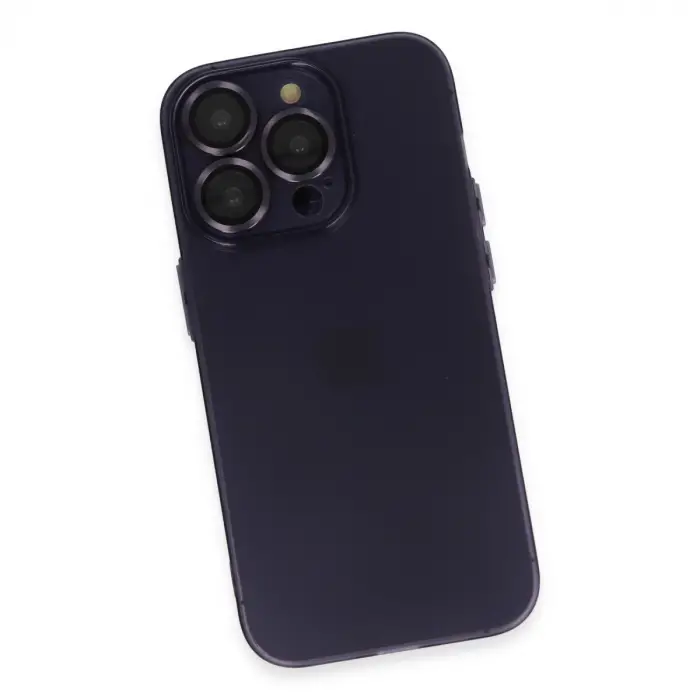 Apple İphone 14 Pro Max Kılıf Luko Lens Silikon - Siyah