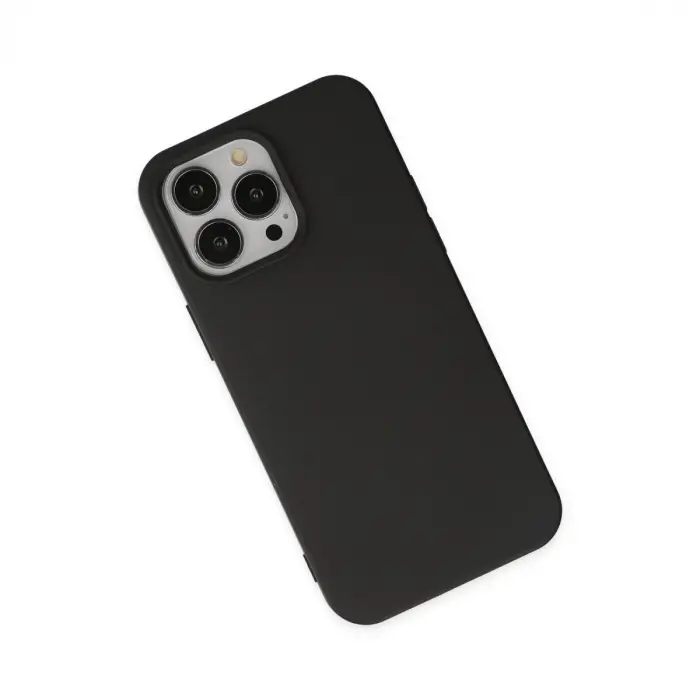 Apple İphone 14 Pro Max Kılıf Nano İçi Kadife Silikon - Siyah