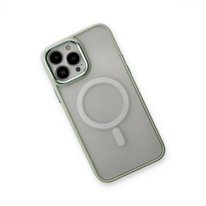 Apple İphone 14 Pro Max Kılıf Room Magneticsafe Silikon - Su Yeşili