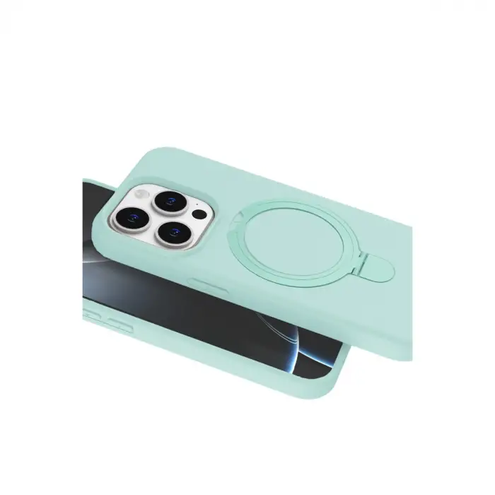 Apple İphone 14 Pro Max Regal Magsafe Standlı Kapak - Su Yeşili