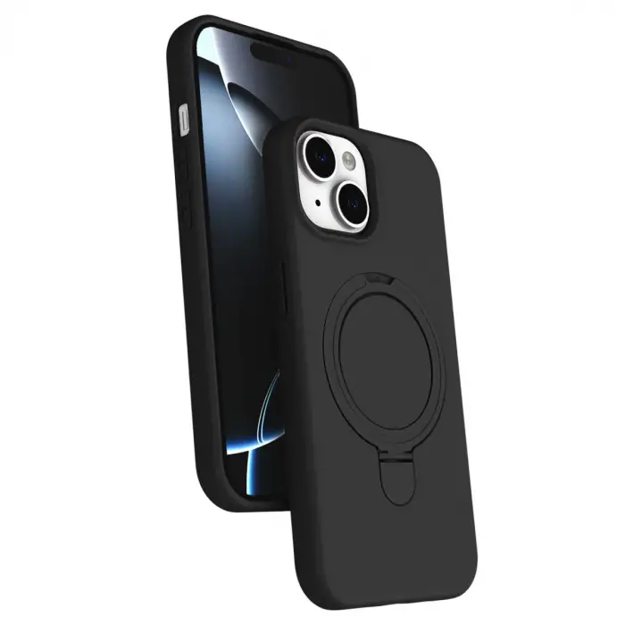 Apple İphone 14 Regal Magsafe Standlı Kapak - Siyah