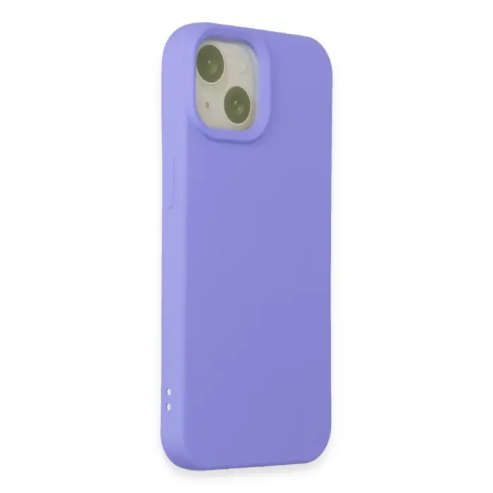 Apple İphone 15 Kılıf Nano İçi Kadife Silikon - Lila