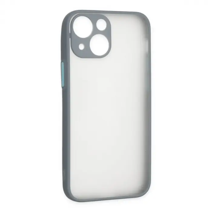Apple İphone 15 Plus Kılıf Montreal Silikon Kapak - Gri