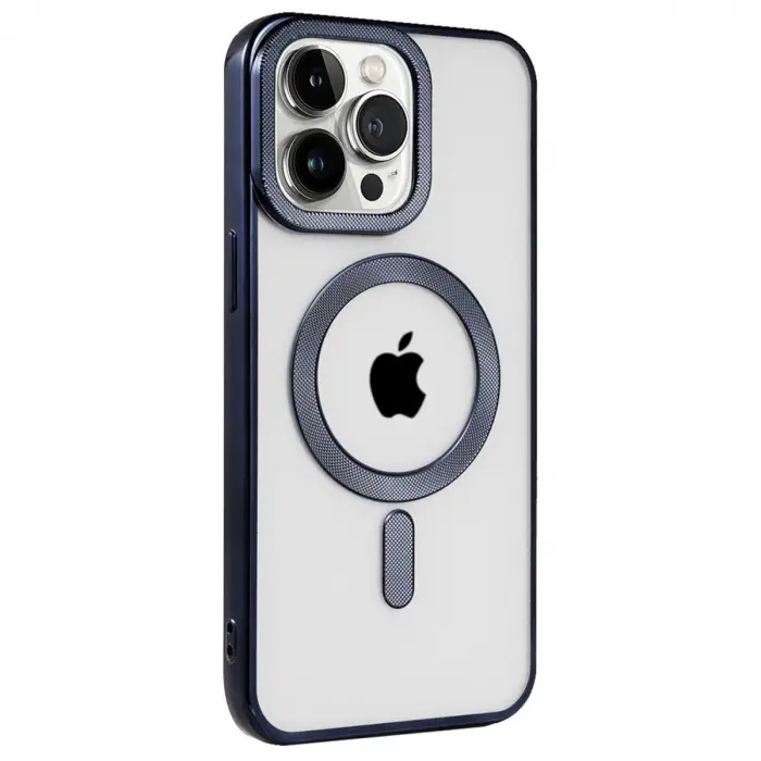 Apple İphone 15 Pro Kılıf Kronos Magsafe Kapak - Lacivert