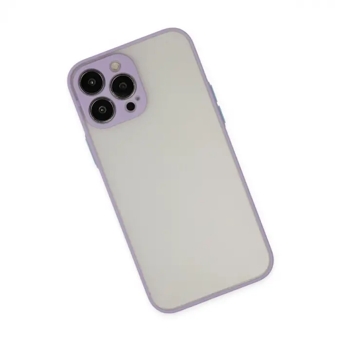 Apple İphone 15 Pro Kılıf Montreal Silikon Kapak - Mor