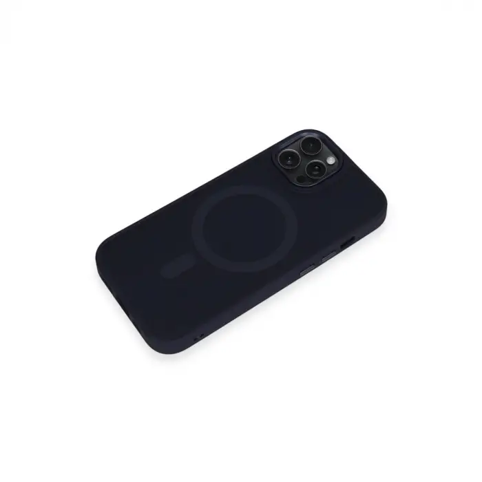 Apple İphone 15 Pro Kılıf Oslo Magsafe Kapak - Lacivert