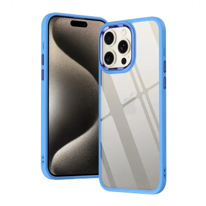 Apple İphone 15 Pro Kılıf Power Silikon - Mavi