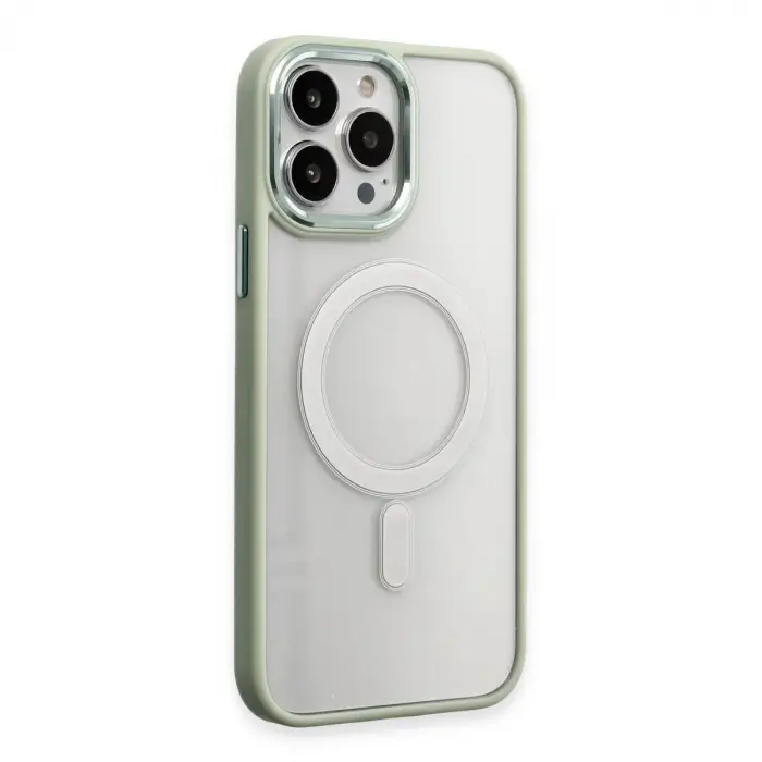 Apple İphone 15 Pro Kılıf Room Magneticsafe Silikon - Su Yeşili