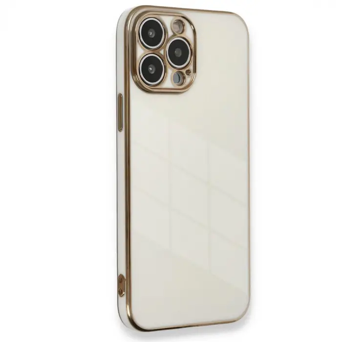 Apple İphone 15 Pro Kılıf Volet Silikon - Beyaz