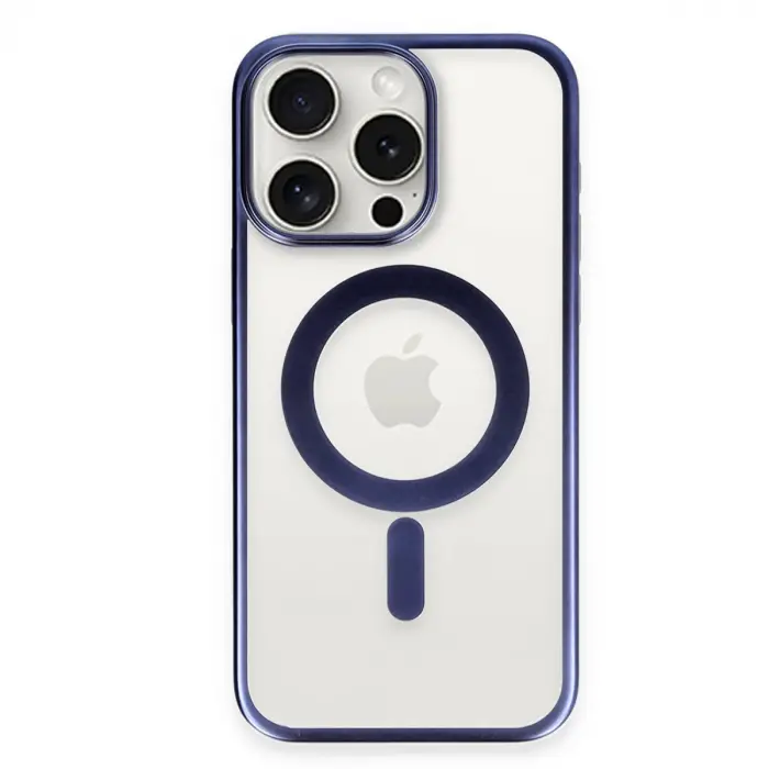 Apple İphone 15 Pro Max Kılıf Erozi Magsafe Kapak - Lacivert
