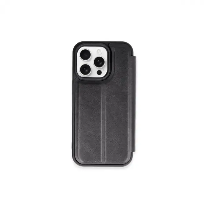 Apple İphone 15 Pro Max Kılıf Flip Cover - Siyah