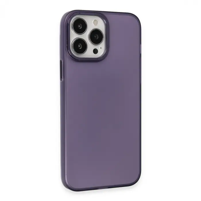 Apple İphone 15 Pro Max Kılıf Modos Metal Kapak - Derin Mor