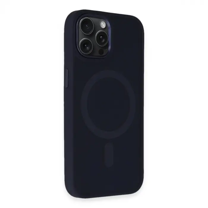 Apple İphone 15 Pro Max Kılıf Oslo Magsafe Kapak - Lacivert