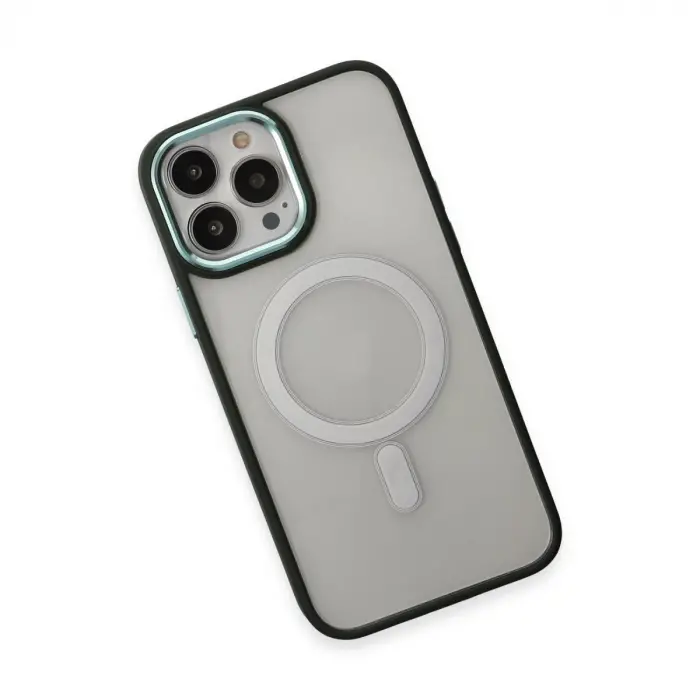 Apple İphone 15 Pro Max Kılıf Room Magneticsafe Silikon - Köknar Yeşili