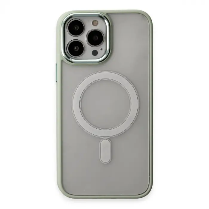 Apple İphone 15 Pro Max Kılıf Room Magneticsafe Silikon - Su Yeşili