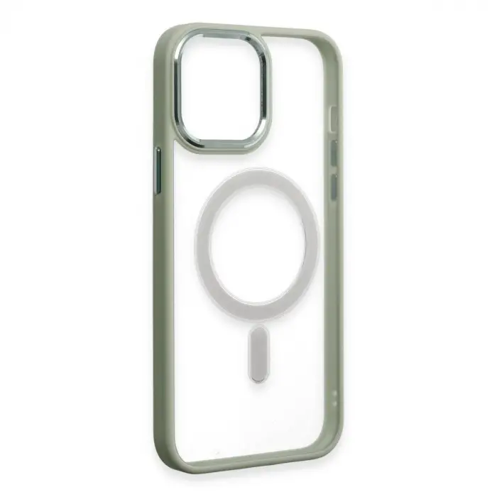Apple İphone 15 Pro Max Kılıf Room Magneticsafe Silikon - Su Yeşili