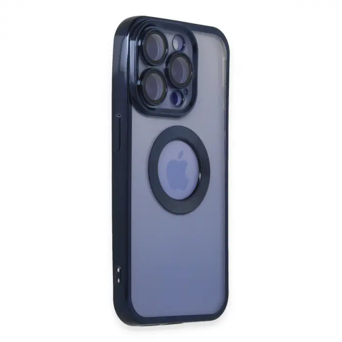 Apple İphone 15 Pro Max Kılıf Slot Silikon - Lacivert