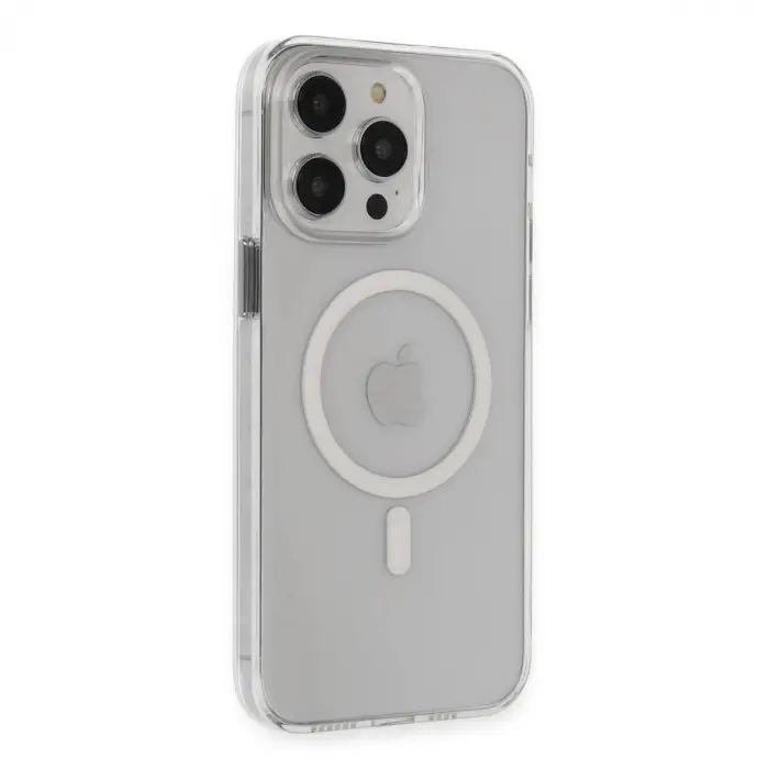 Apple İphone 15 Pro Max Kılıf Tron Şeffaf Magsafe Kapak - Şeffaf